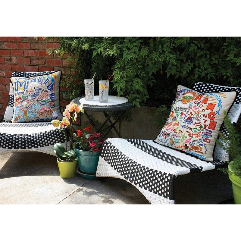 Quirks! Pillows Orange County Hand-Embroidered Pillow