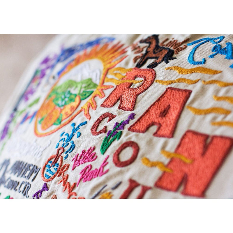 Quirks! Pillows Orange County Hand-Embroidered Pillow