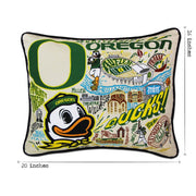 Quirks! Pillows Oregon, University of Collegiate Embroidered Pillow by CatStudio