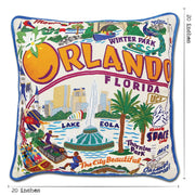 Quirks! Pillows Orlando Hand-Embroidered Pillow