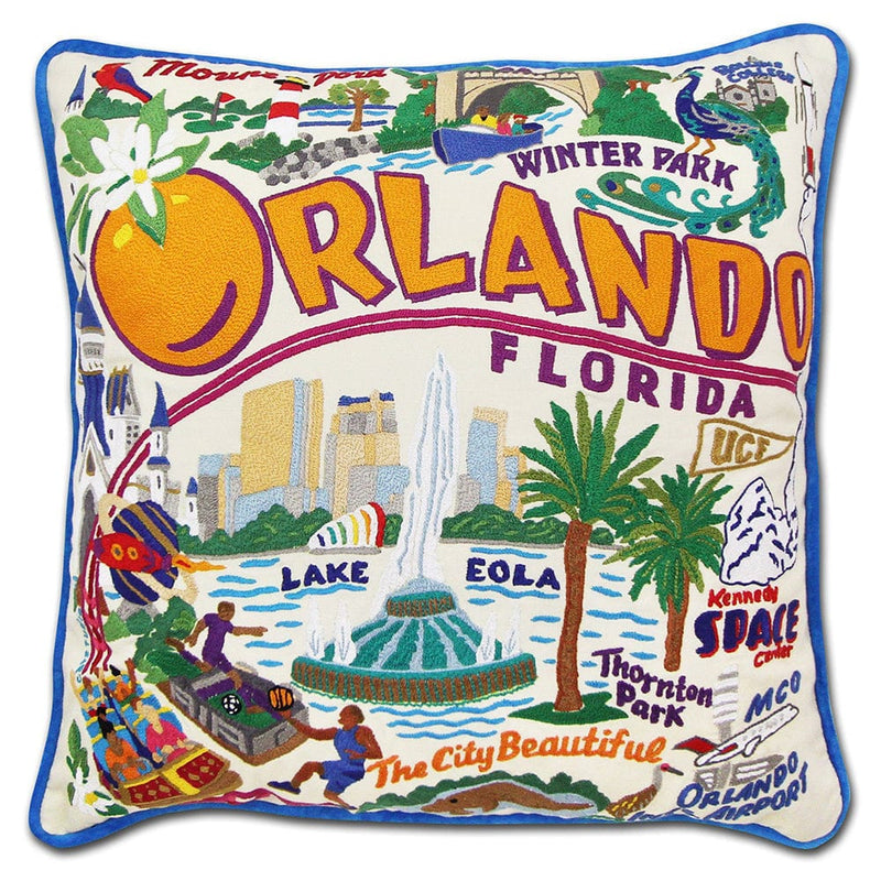 Quirks! Pillows Orlando Hand-Embroidered Pillow