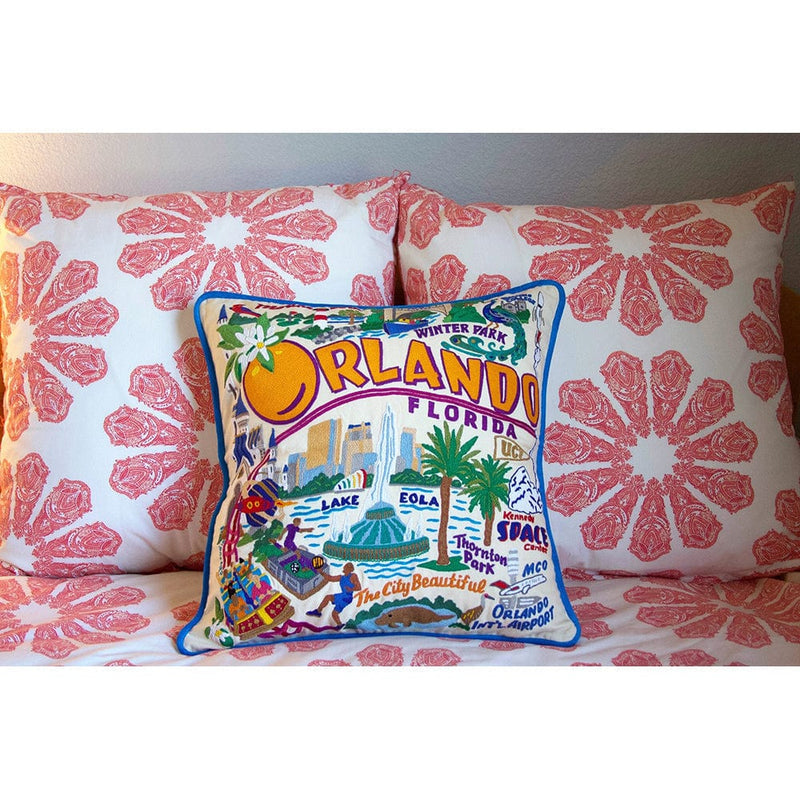 Quirks! Pillows Orlando Hand-Embroidered Pillow