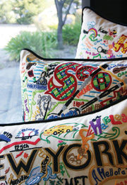 Quirks! Pillows Ottawa Hand-Embroidered Pillow