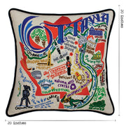 Quirks! Pillows Ottawa Hand-Embroidered Pillow