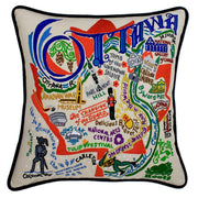 Quirks! Pillows Ottawa Hand-Embroidered Pillow