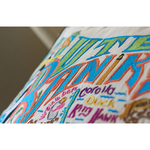 Quirks! Pillows Outer Banks Hand-Embroidered Pillow