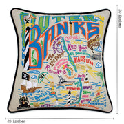 Quirks! Pillows Outer Banks Hand-Embroidered Pillow