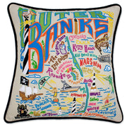 Quirks! Pillows Outer Banks Hand-Embroidered Pillow