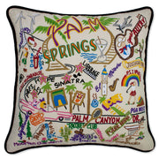 Quirks! Pillows Palm Springs Hand-Embroidered Pillow