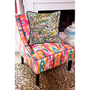 Quirks! Pillows Palm Springs Hand-Embroidered Pillow