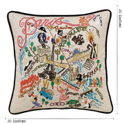 Quirks! Pillows Paris Hand-Embroidered Pillow