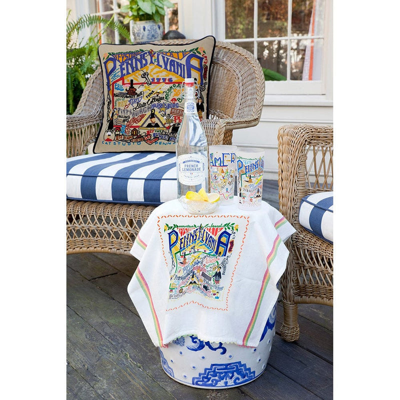 Quirks! Pillows Pennsylvania Hand-Embroidered Pillow