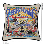 Quirks! Pillows Pennsylvania Hand-Embroidered Pillow