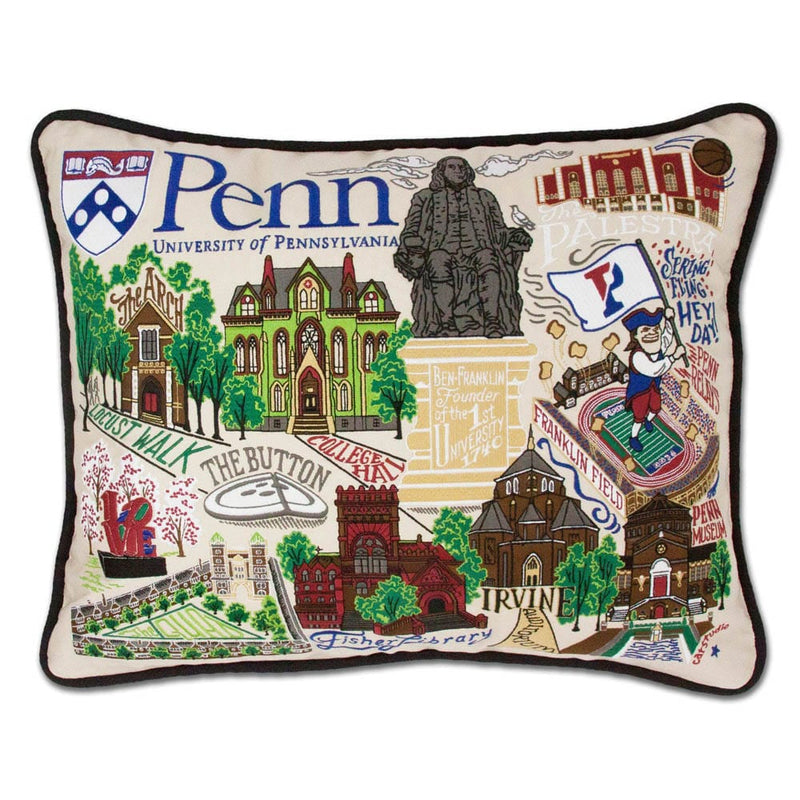 Quirks! Pillows Pennsylvania, University of Collegiate Embroidered Pillow by CatStudio