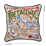 Quirks! Pillows Petaluma Hand-Embroidered Pillow