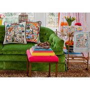 Quirks! Pillows Phoenix Hand-Embroidered Pillow