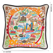 Quirks! Pillows Phoenix Hand-Embroidered Pillow