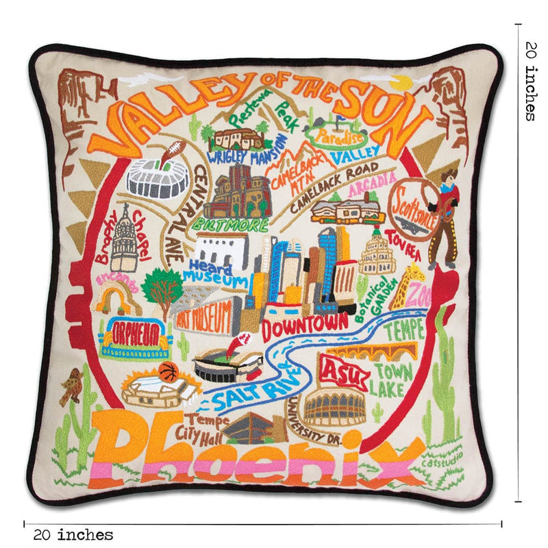 Quirks! Pillows Phoenix Hand-Embroidered Pillow