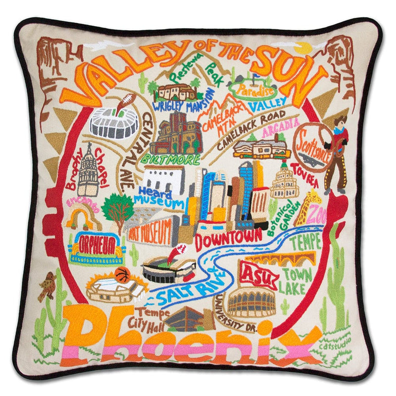 Quirks! Pillows Phoenix Hand-Embroidered Pillow