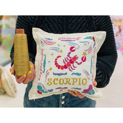 Quirks! Pillows Pisces Astrology Hand-Embroidered Pillow by Cat Studio