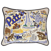 Quirks! Pillows Pittsburgh, University of Collegiate Embroidered Pillow by CatStudio