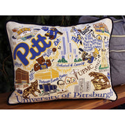Quirks! Pillows Pittsburgh, University of Collegiate Embroidered Pillow by CatStudio