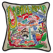 Quirks! Pillows Portland Hand-Embroidered Pillow