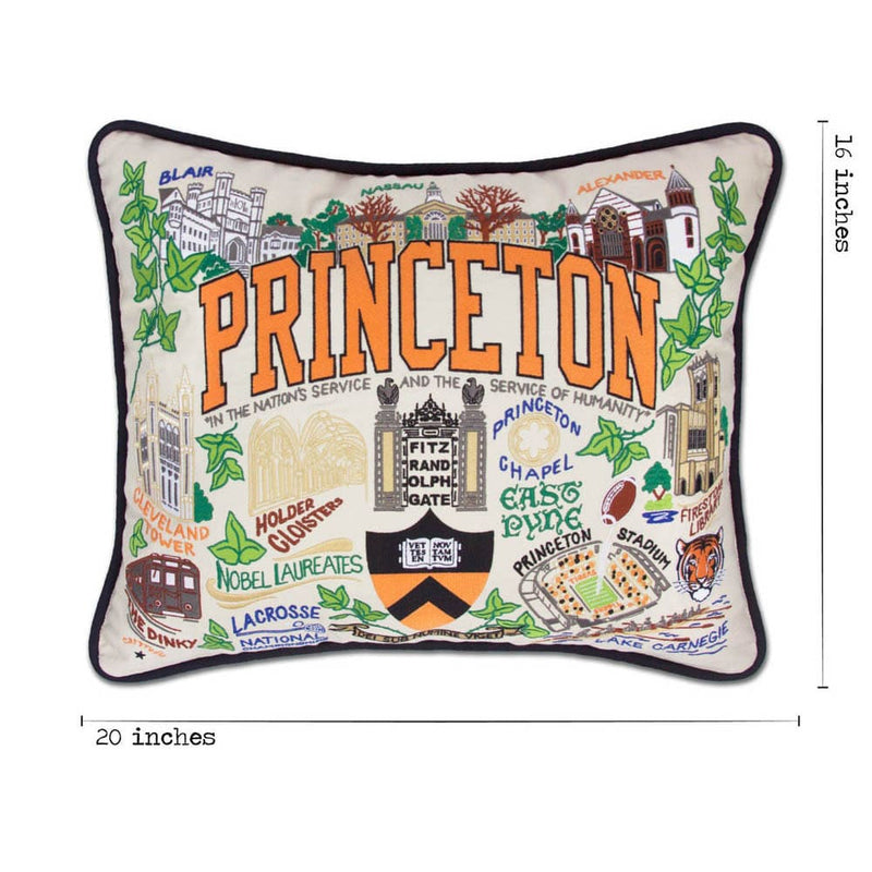 Quirks! Pillows Princeton University Collegiate Embroidered Pillow by CatStudio