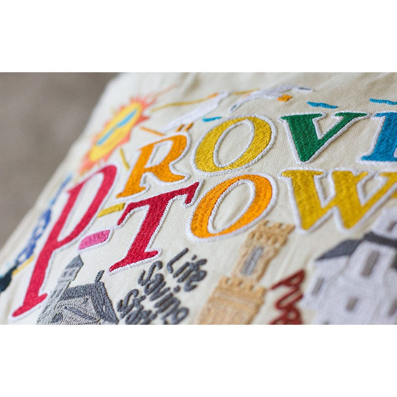 Quirks! Pillows Provincetown Hand-Embroidered Pillow