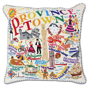 Quirks! Pillows Provincetown Hand-Embroidered Pillow