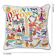Quirks! Pillows Provincetown Hand-Embroidered Pillow