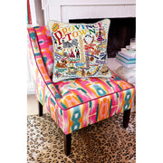 Quirks! Pillows Provincetown Hand-Embroidered Pillow