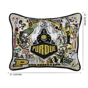 Quirks! Pillows Purdue University Collegiate Hand-Embroidered Pillow