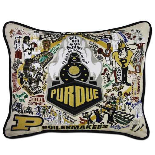 Quirks! Pillows Purdue University Collegiate Hand-Embroidered Pillow