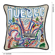 Quirks! Pillows Quebec Hand-Embroidered Pillow