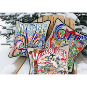 Quirks! Pillows Quebec Hand-Embroidered Pillow