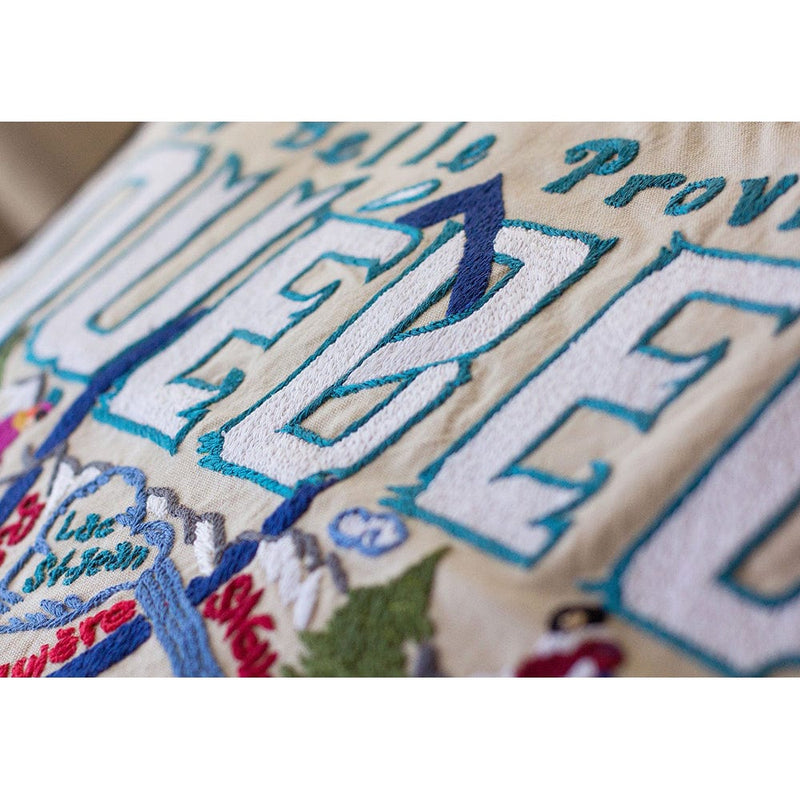 Quirks! Pillows Quebec Hand-Embroidered Pillow