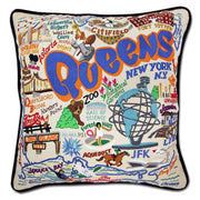 Quirks! Pillows Queens Hand-Embroidered Pillow