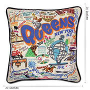 Quirks! Pillows Queens Hand-Embroidered Pillow