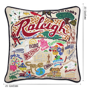 Quirks! Pillows Raleigh Hand-Embroidered Pillow by Cat Studio