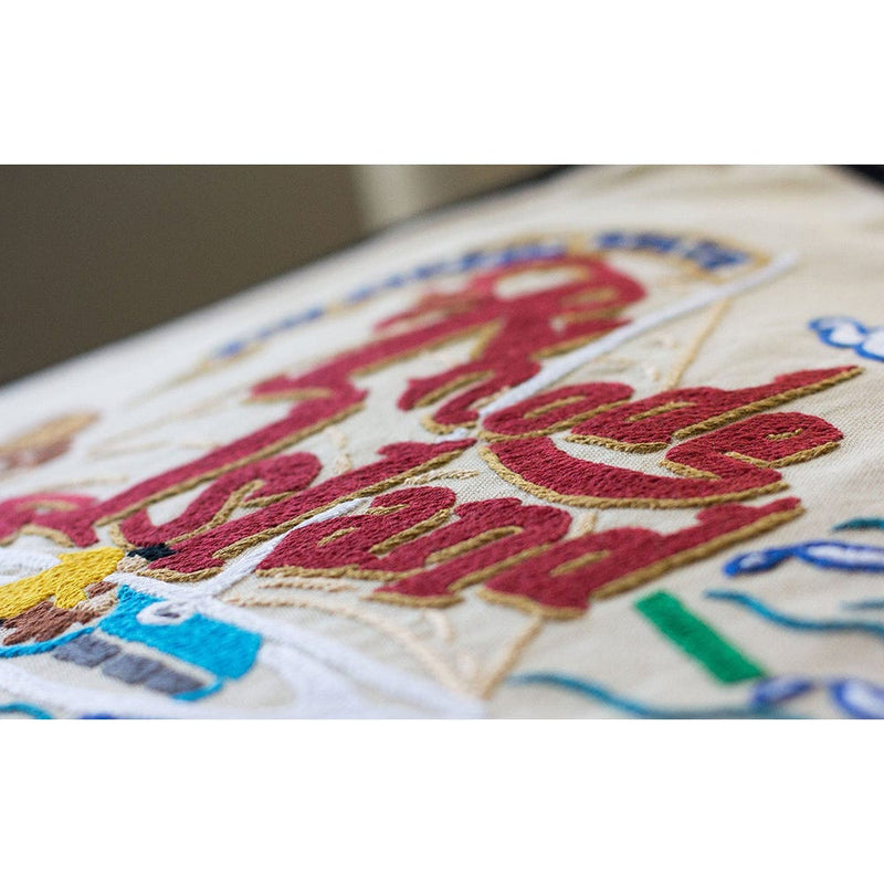 Quirks! Pillows Rhode Island Hand-Embroidered Pillow