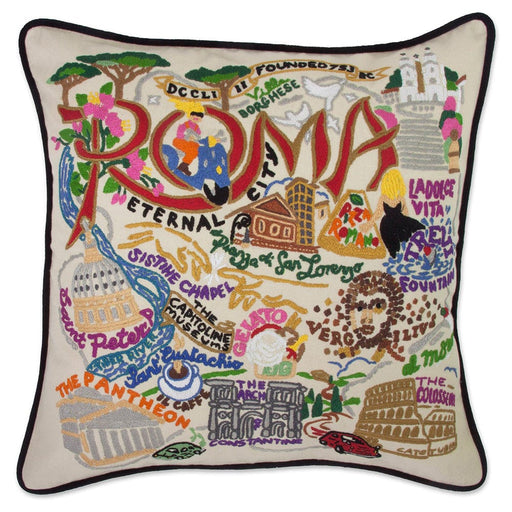 Quirks! Pillows Roma Hand-Embroidered Pillow