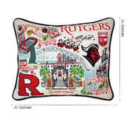 Quirks! Pillows Rutgers University Collegiate Embroidered Pillow by CatStudio