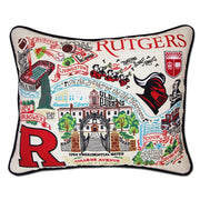 Quirks! Pillows Rutgers University Collegiate Embroidered Pillow by CatStudio
