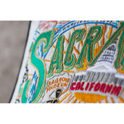 Quirks! Pillows Sacramento Hand-Embroidered Pillow