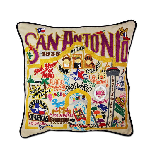 Quirks! Pillows San Antonio, TX Hand-Embroidered Pillow