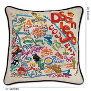 Quirks! Pillows San Diego, CA Hand-Embroidered Pillow