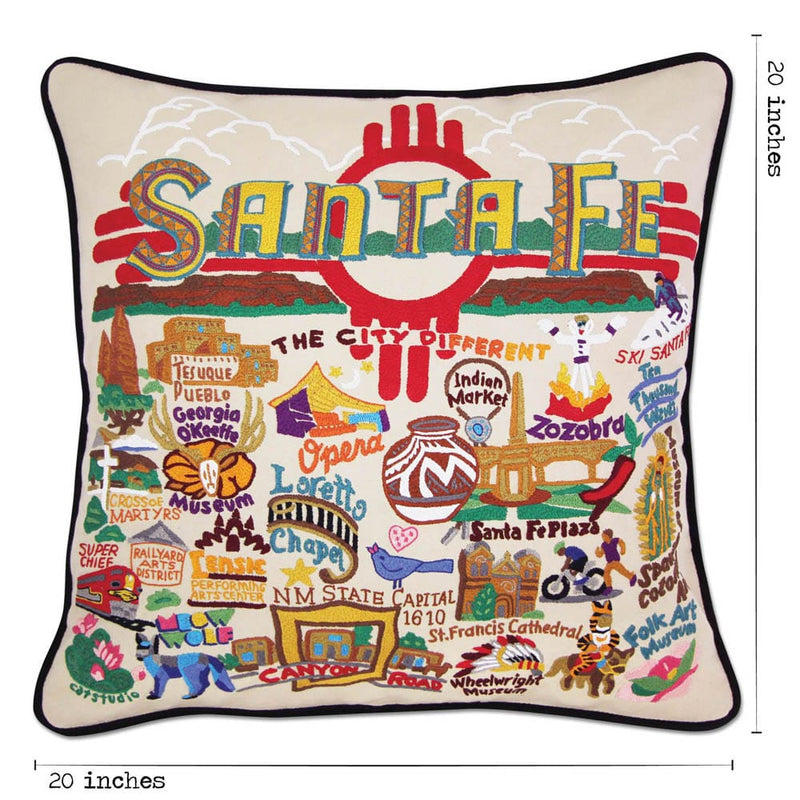 Quirks! Pillows Santa Fe Hand-Embroidered Pillow by CatStudio