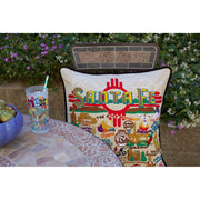 Quirks! Pillows Santa Fe Hand-Embroidered Pillow by CatStudio