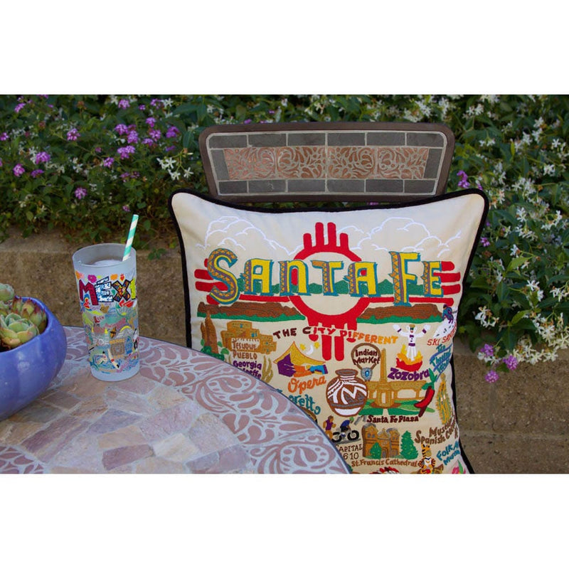 Quirks! Pillows Santa Fe Hand-Embroidered Pillow by CatStudio